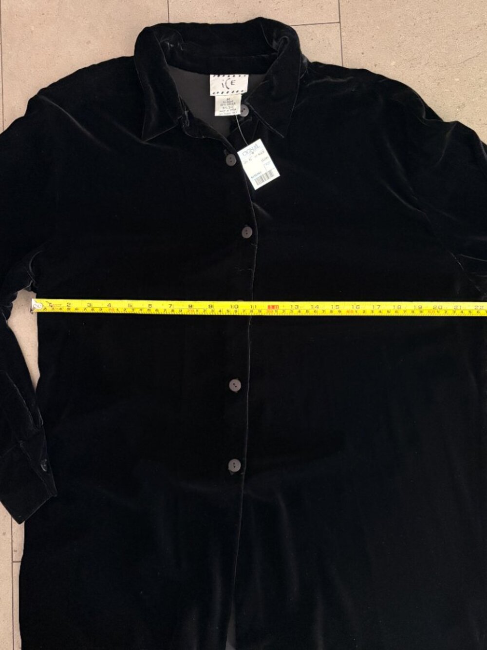 New with Tag Black Velvet Silk Blend Woman's Shirt Blouse-MED/LARGE - Picture 6 of 7